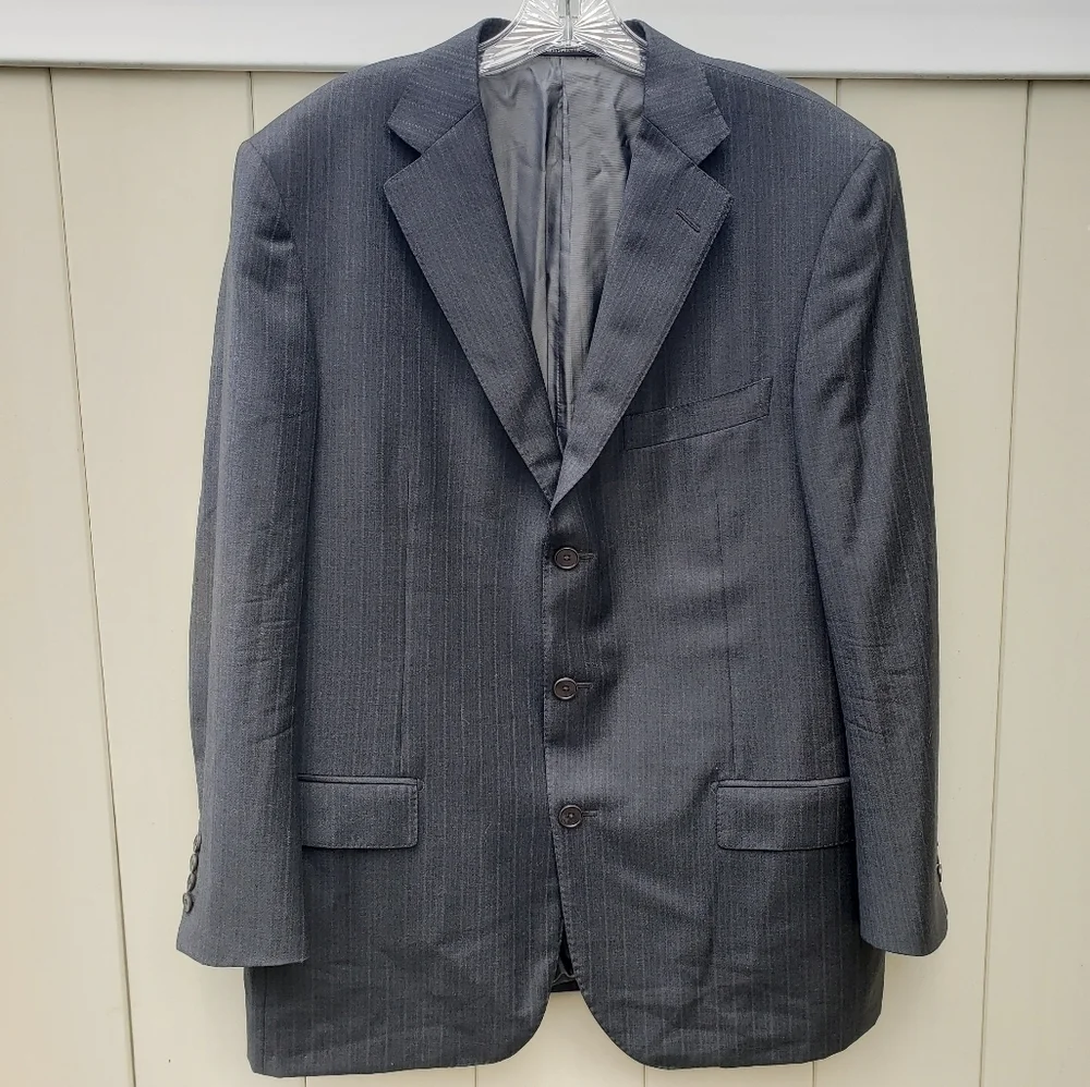 Ermenegildo Zenga Traveller Micronsphere gray suit jacket blazer IT 54 / US 44